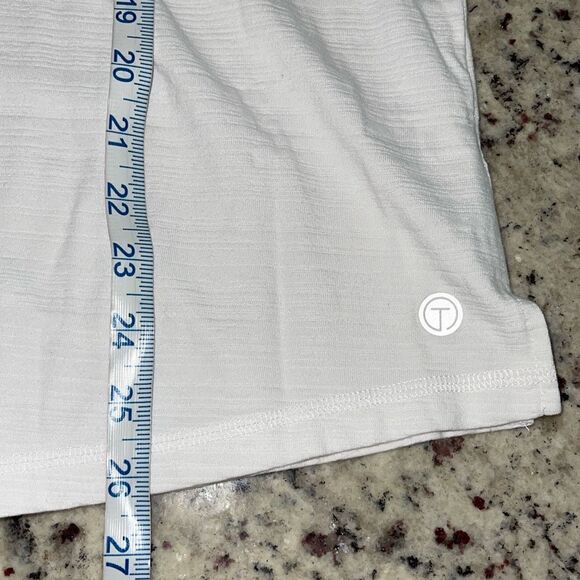 T by Talbots Womens Sleeveless V-Neck Collared Polo Tank Top White Size 2X Plus - Picture 8 of 8